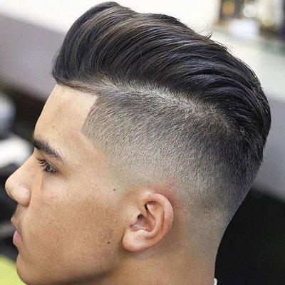 This was the picture shown to the hair dresser and his cut is nothing like this.