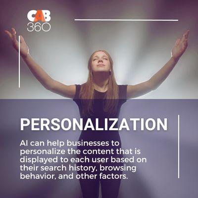 PERSONALIZATION - Artificial Intelligence (AI) & SEO
AI can help businesses to personalize the content that is displayed to each user based