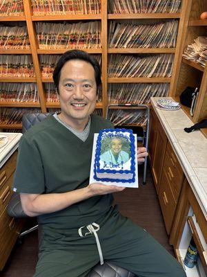 Celebrated a birthday for Dr. Choi this month! 
Happy Birthday boo! Thank you Dr. Ahn for the awesome cake!