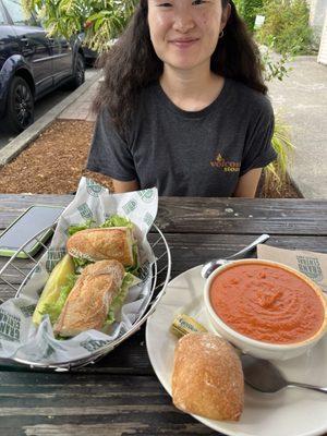 Sandwich and tomato soup