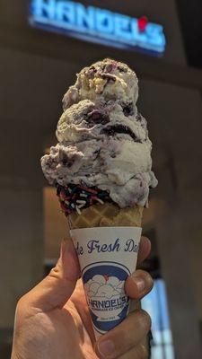 Blueberry Cobbler with sprinkle cone (small)