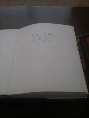 Signed by author along with an awesome conversation on the history of the book...