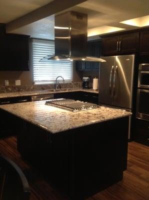 KITCHEN ISLAND  WATER DAMAGE REPAIR IN WHITTIER, CA.