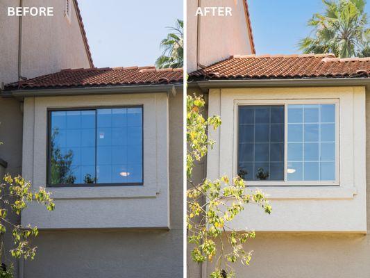 Laundry room window installation - Before and After