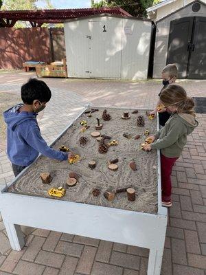 Stations are thoughtfully laid out for the children each day.