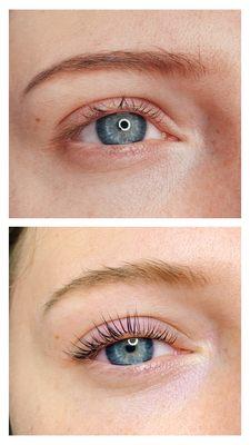 Lash lift and tint