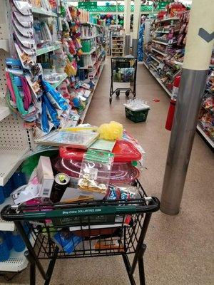 I could not find a cart because stock crew use them for shelving...