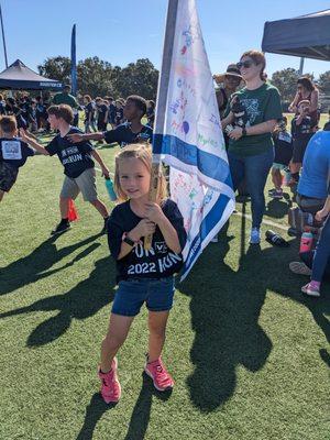 My daughter at the VCS Fun Run, 2022