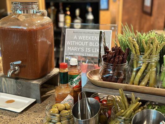 Sunday Bloody Mary bar!