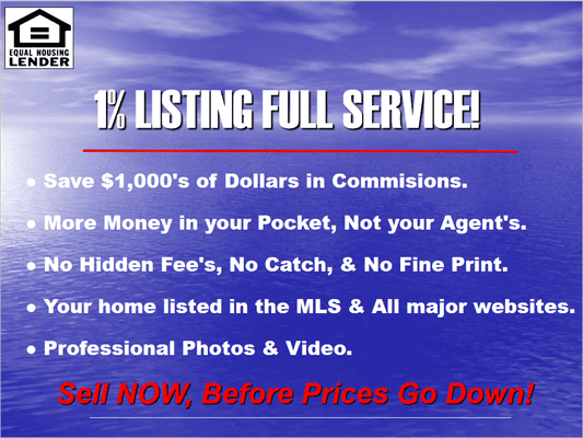 1% Listing Full Service on YouTube:
  https://youtu.be/MJClhoKyvVM