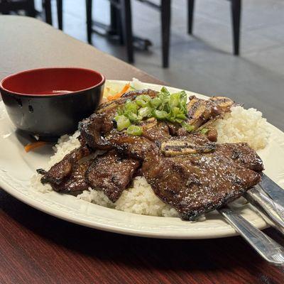 Beef short ribs rice plate