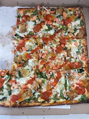 Veggie thin crust Sicilian