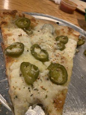 White slice and added jalapeño