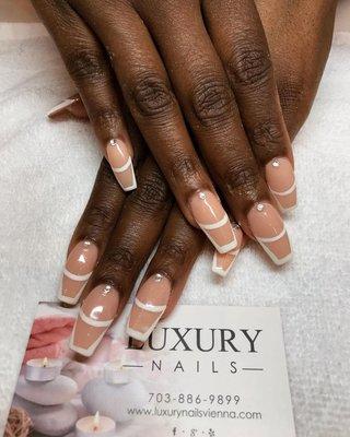 Modern French Nails set by Kate