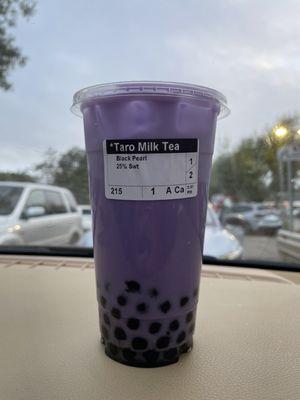 Taro Milk Tea with boba