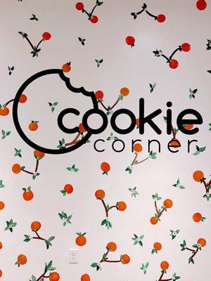 Cookie Corner wall that greets you when you first walk in