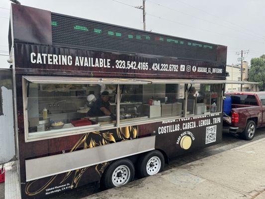 Food truck across Baskin Robbins and The Ice Bar on Plummer St.