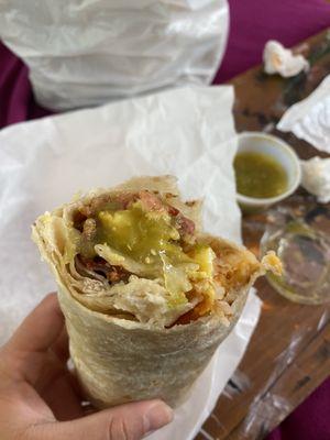 One Breakfast Burrito with 1 Item