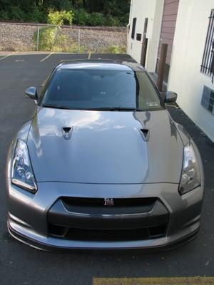 2009 Nissan GTR with VentureShield paint protection: hood, fenders, mirrors, headlights, and front bumper