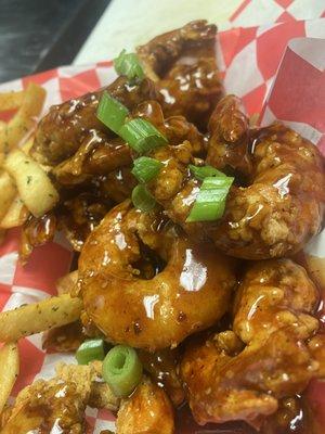 Fried Teriyaki Shrimp with Fries