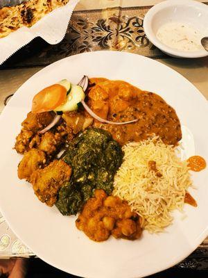 Indian lunch buffet. Veggies  .