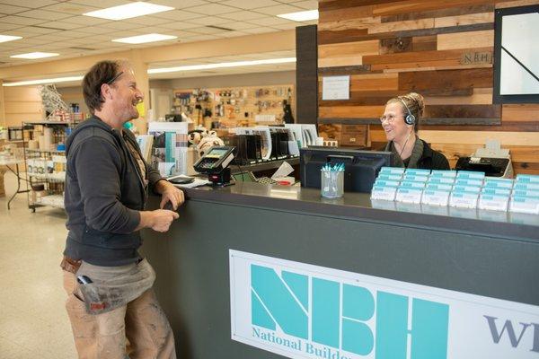 Front desk at NBH.