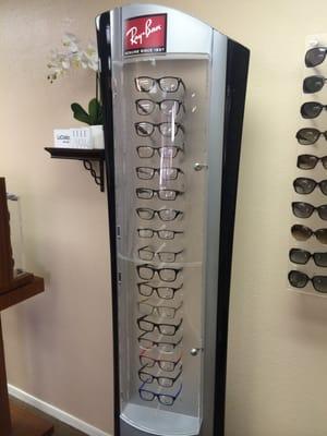 We carry designer frames like Coach, Juicy Couture, Rayban, Charmant, Guess, Timberland and Maui Jim sunglasses