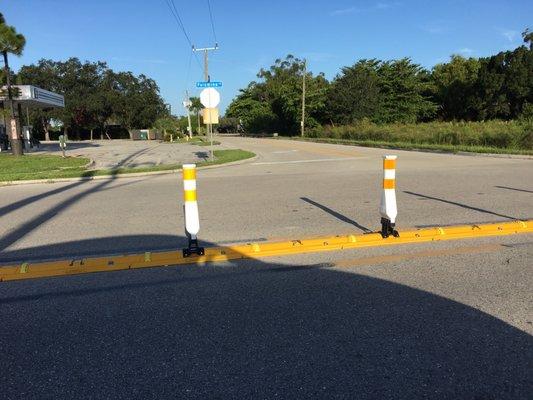 Jobe Road and Palomino Lane: crossing and turn now blocked