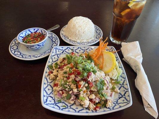 Super spicy Larb gai. Delicious!