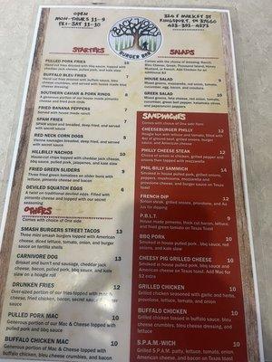 Front menu