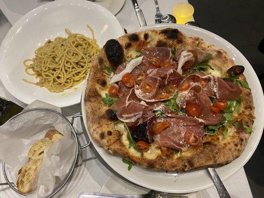 Spaghetti Carbonara, Tartufata Pizza