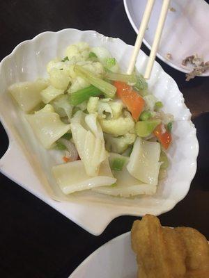 Cauliflower and cuttlefish