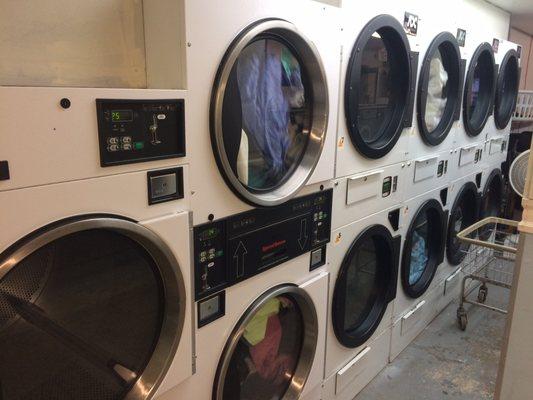 Dryers (right side)  at Sunny Laundromat in Mission Hill