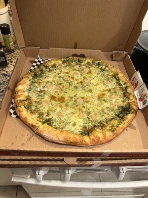 Shrimp and Pesto Pizza