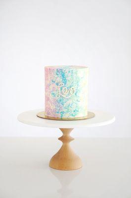 4" tie dye cake