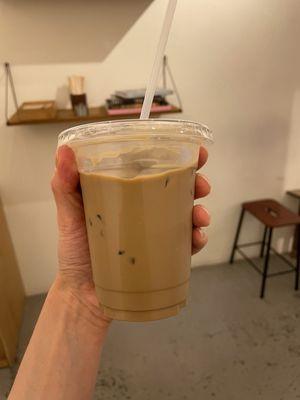 Hojicha oat milk tea