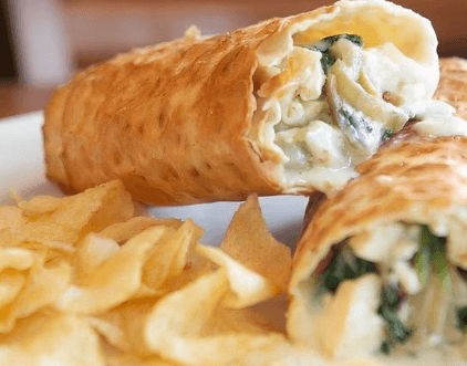 Spinach and Artichoke Lavash Wrap