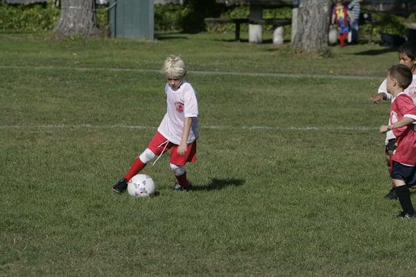 Kids Enjoy Youth Soccer - Kindergarten through 5th-6th grade Leagues - at beautiful 20-acre Town Park in Corte Madera.