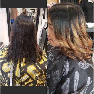 Balayage highlight by Dimple