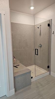 a frameless shower installed in Elk Grove