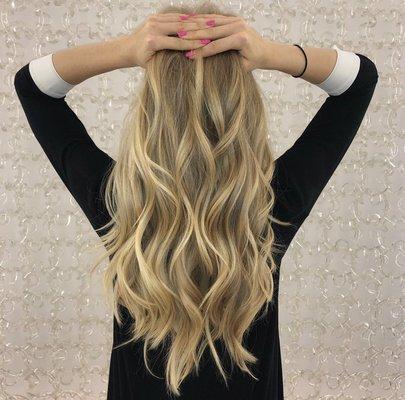 Blended long hair