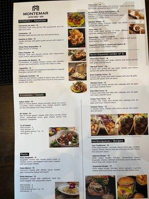 Food menu