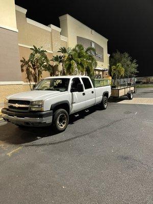 Out in the evening pressure washing parking lots