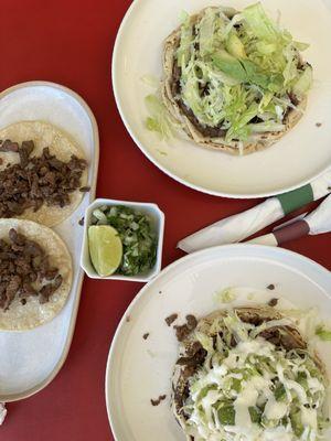 Delicious sopes & tacos!