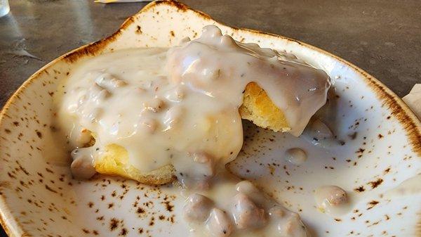 Biscuits and Turkey Sausage Gravy