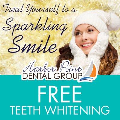 Why not give yourself the gift of a brighter smile for the new year? A Teeth Whitening at Harbor Point Dental is the answer.