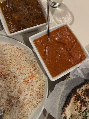 Lamb Vindaloo Chicken Tikka Masala Basmati Rice