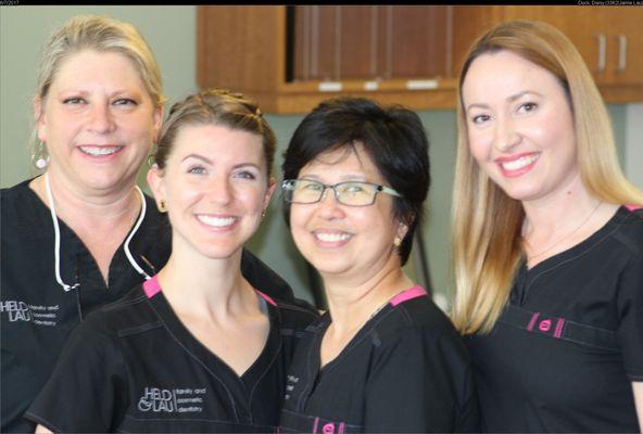 Dental Assistants: Nancy RDA, Jillian RDA, Shiela RDA & Amber DA