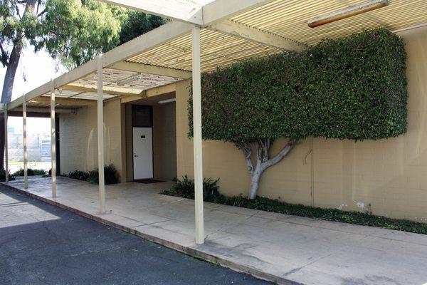 Entrance to well and sick waiting rooms