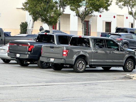 Father and son Trucks.   2023 F 150 Lightning  2020 F 150